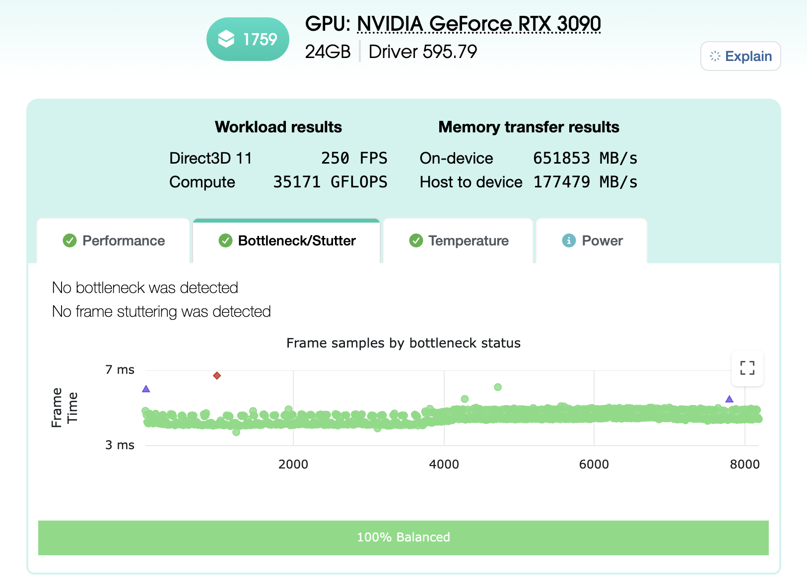 Novabench GPU 3D graphics benchmark rendering a complex scene to test graphics performance